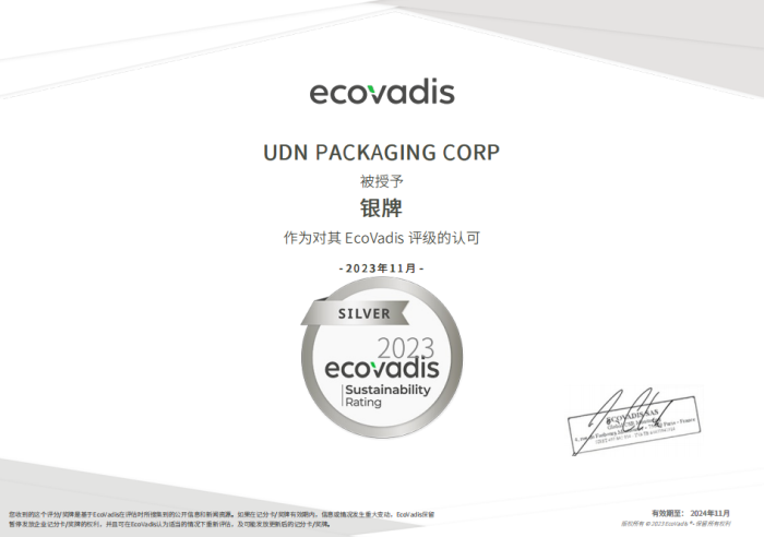 EcoVadis 2023 Silver Sustainability Rating 